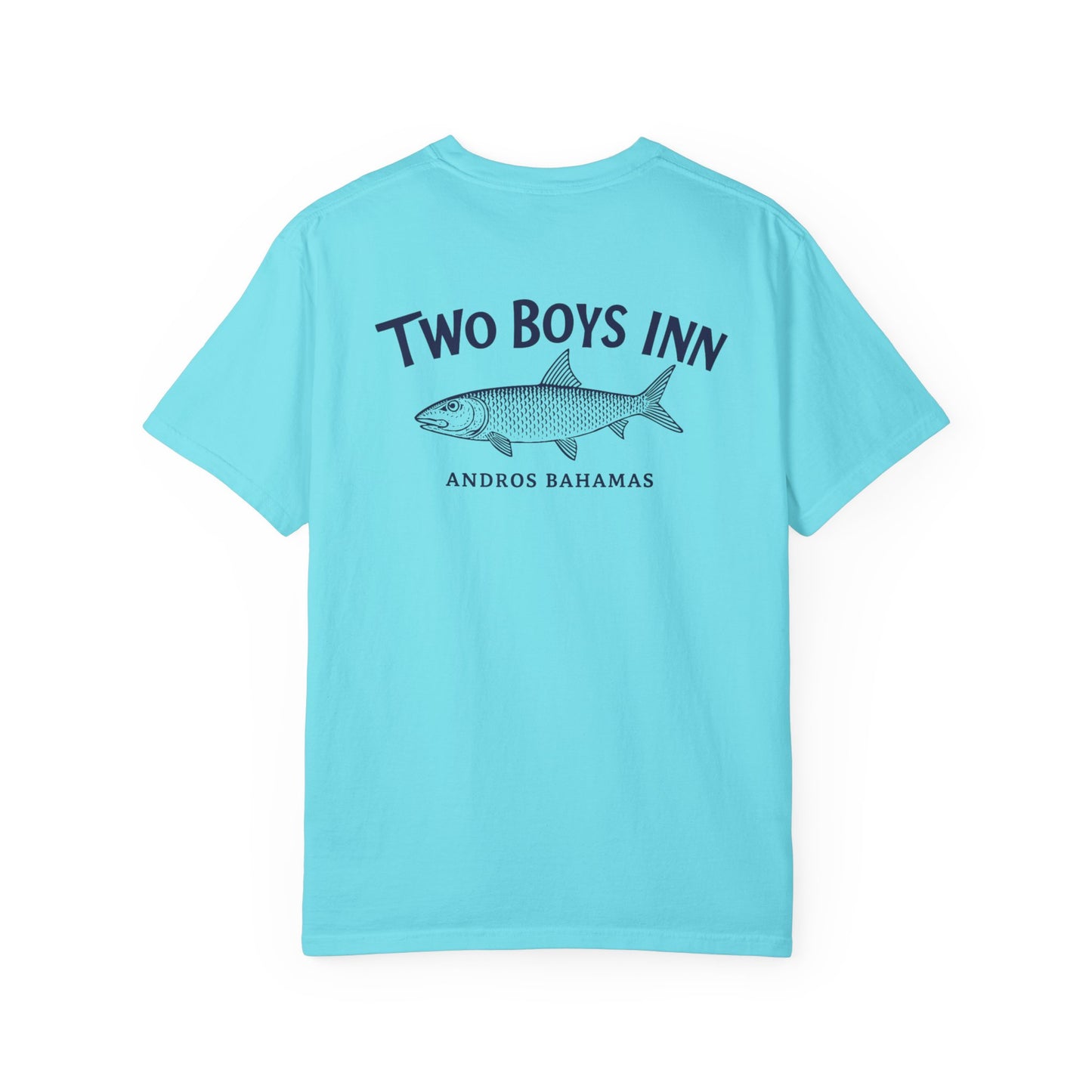 Two Boys Inn Fish Graphic T-Shirt — Andros Bahamas Beach Tee