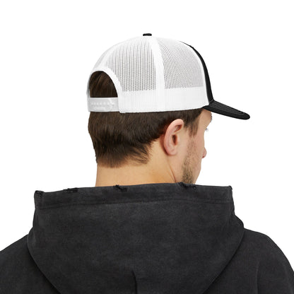 Embroidered Trucker Cap — 'Coates Outfitters' Script Snapback
