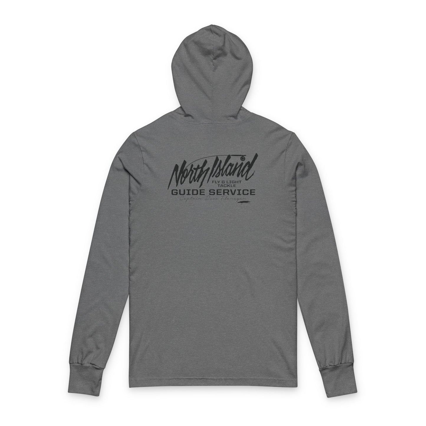 North Island Guide Service Hooded Tee (With Black Font)