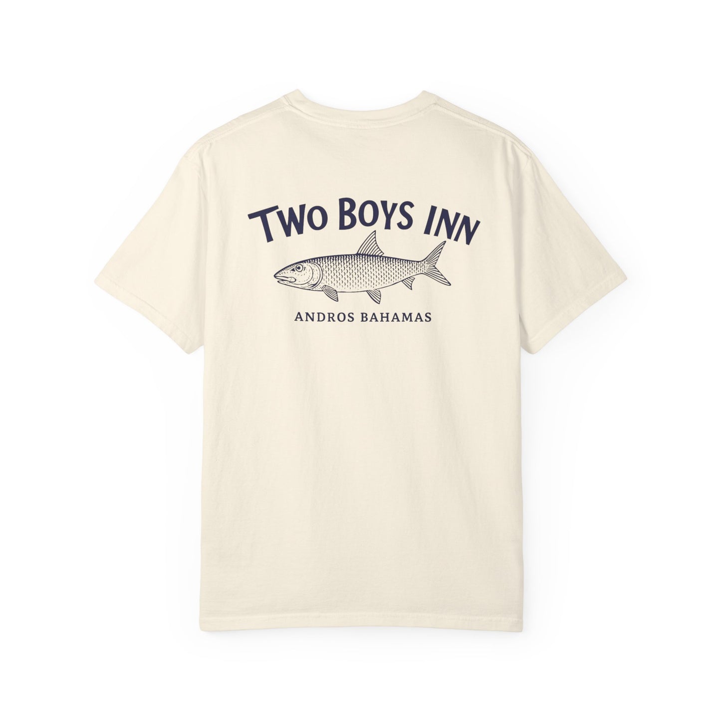 Two Boys Inn Fish Graphic T-Shirt — Andros Bahamas Beach Tee