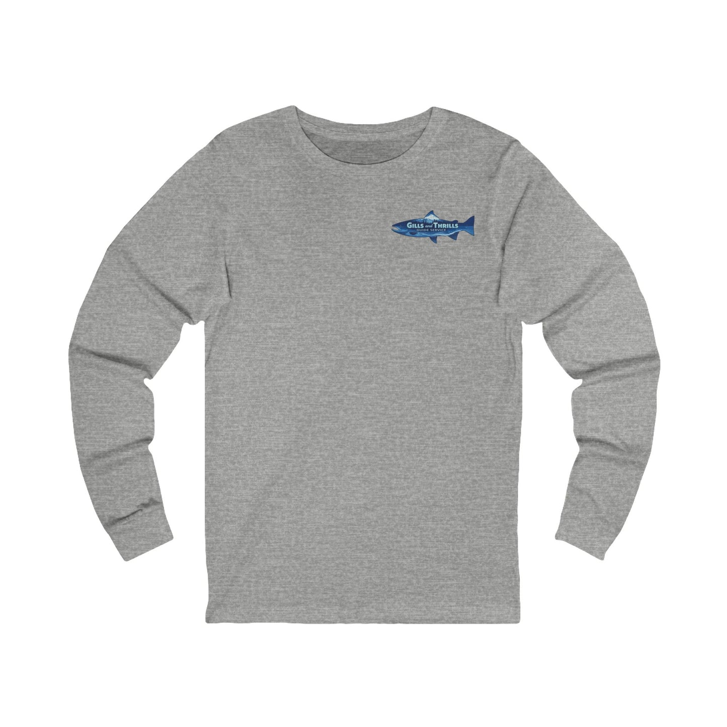 Long Sleeve Tee — 'Gills and Thrills' Fish Graphic