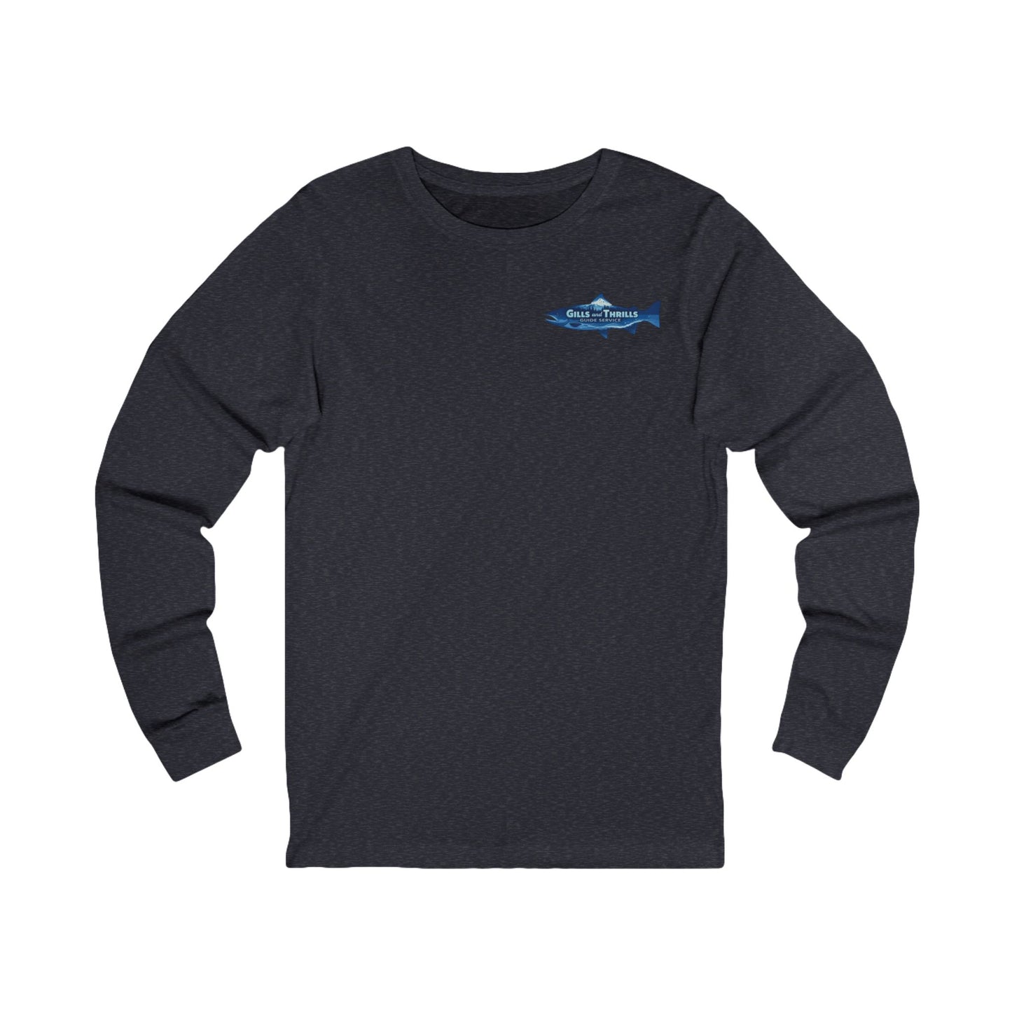 Long Sleeve Tee — 'Gills and Thrills' Fish Graphic