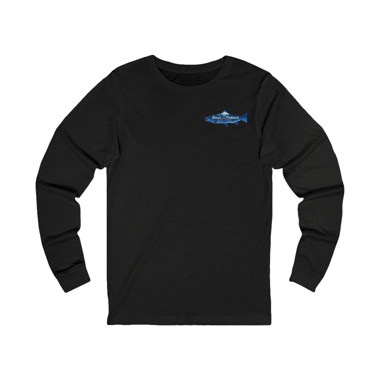 Long Sleeve Tee — 'Gills and Thrills' Fish Graphic