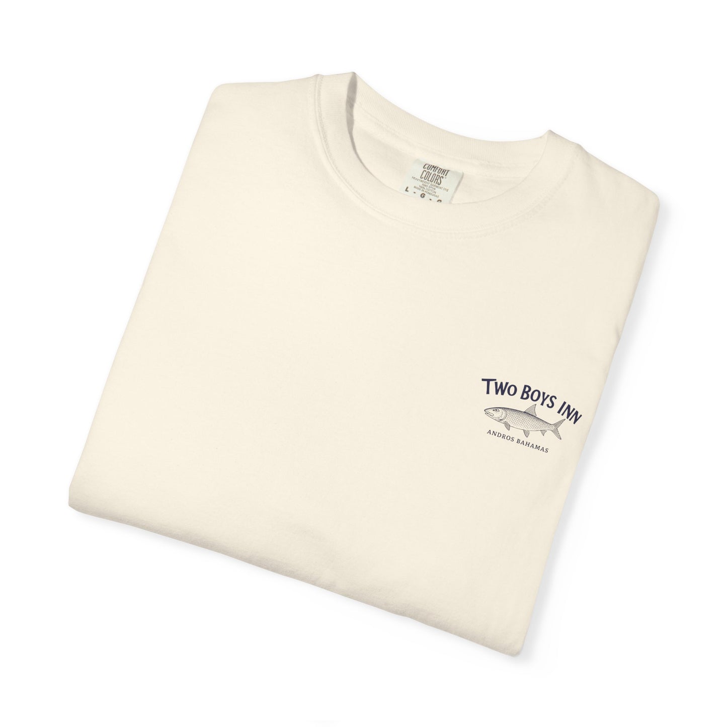 Two Boys Inn Fish Graphic T-Shirt — Andros Bahamas Beach Tee