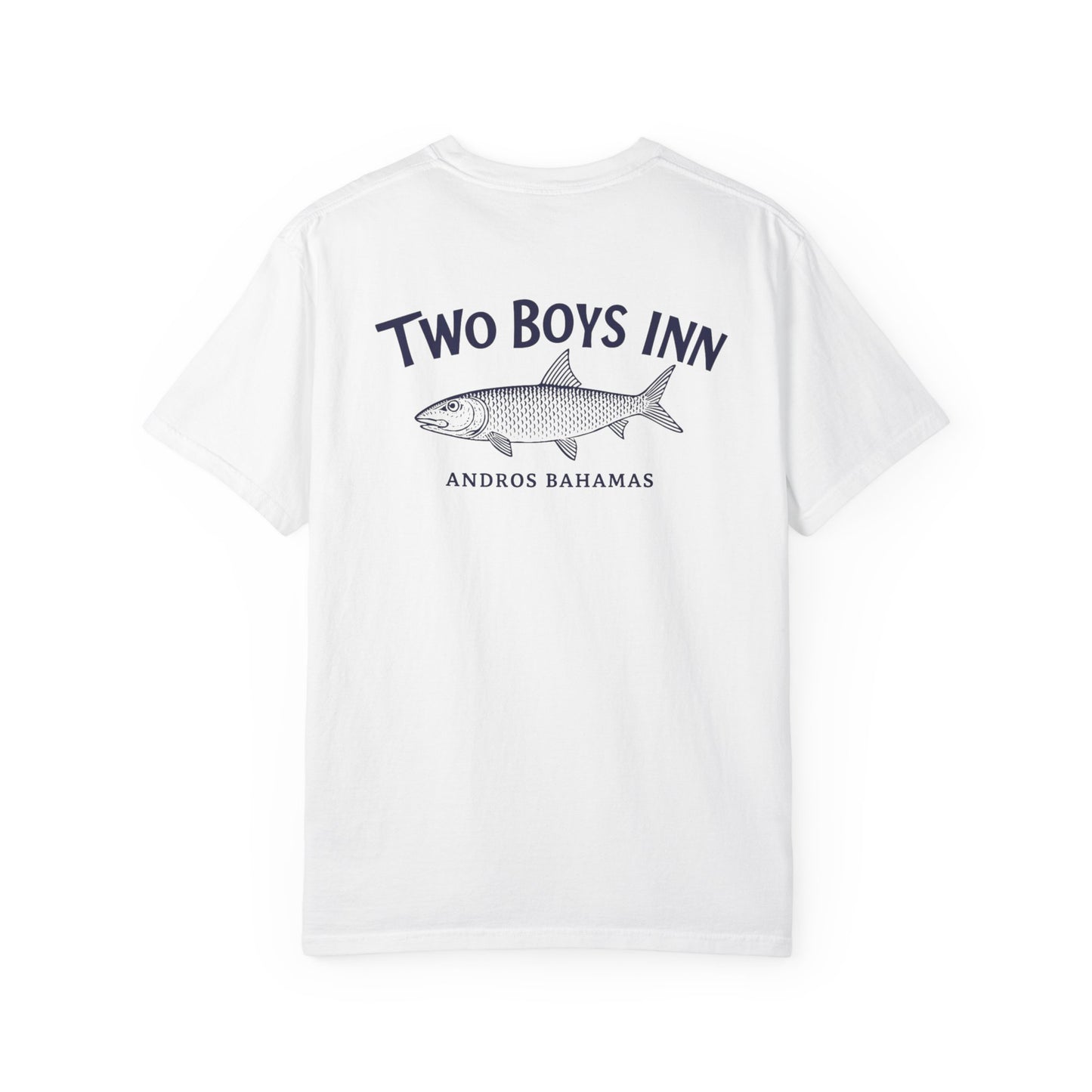 Two Boys Inn Fish Graphic T-Shirt — Andros Bahamas Beach Tee