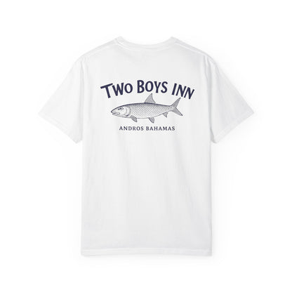 Two Boys Inn Fish Graphic T-Shirt — Andros Bahamas Beach Tee