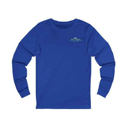 Long Sleeve Tee — 'Gills and Thrills' Fish Graphic