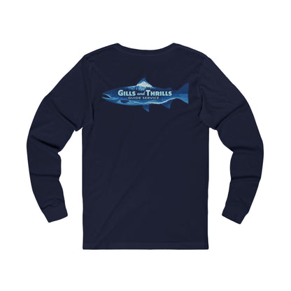 Long Sleeve Tee — 'Gills and Thrills' Fish Graphic