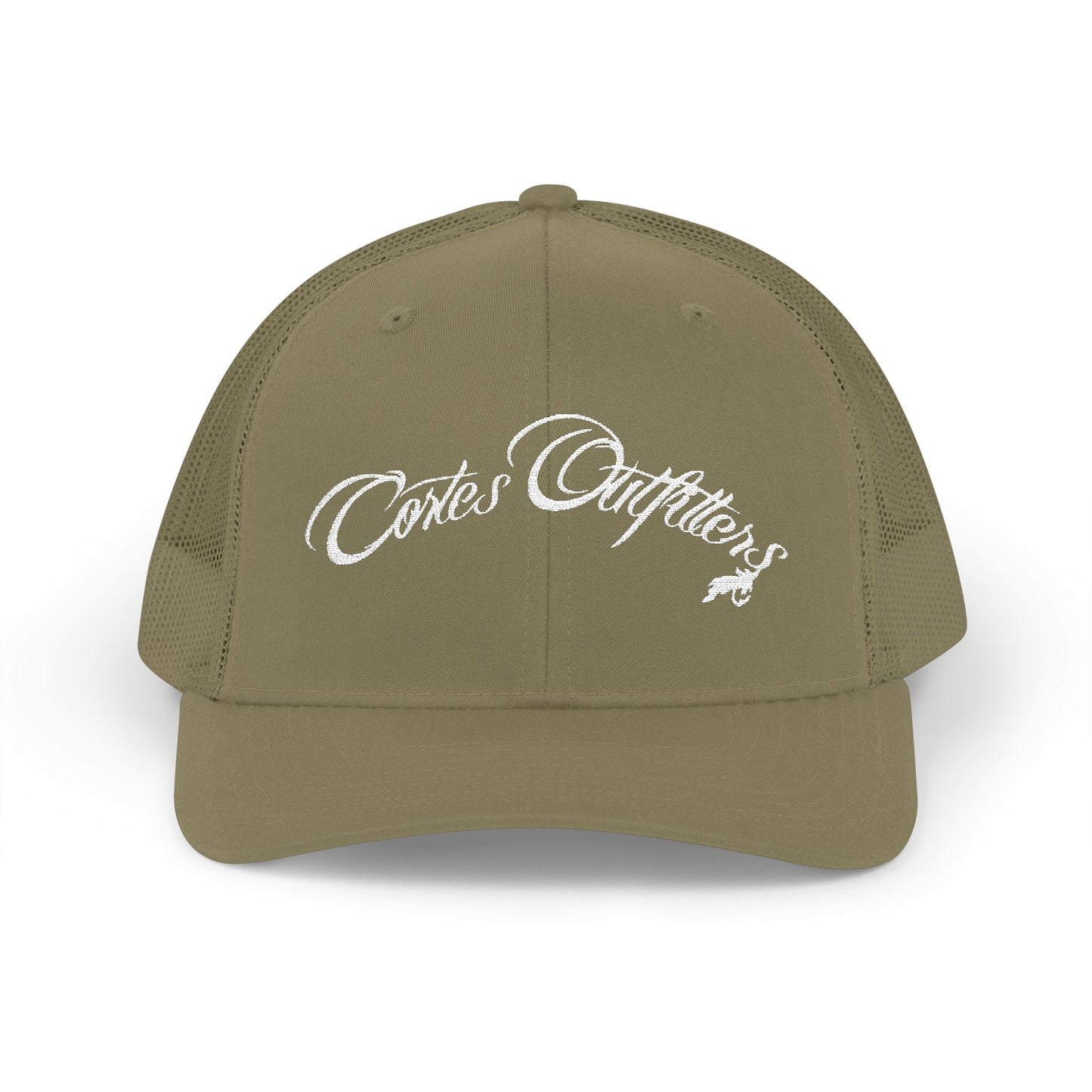 Embroidered Trucker Cap — 'Coates Outfitters' Script Snapback