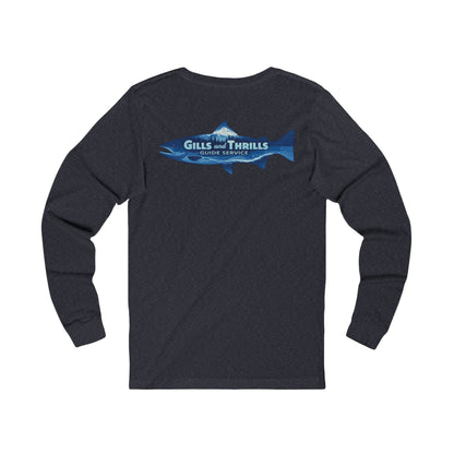 Long Sleeve Tee — 'Gills and Thrills' Fish Graphic