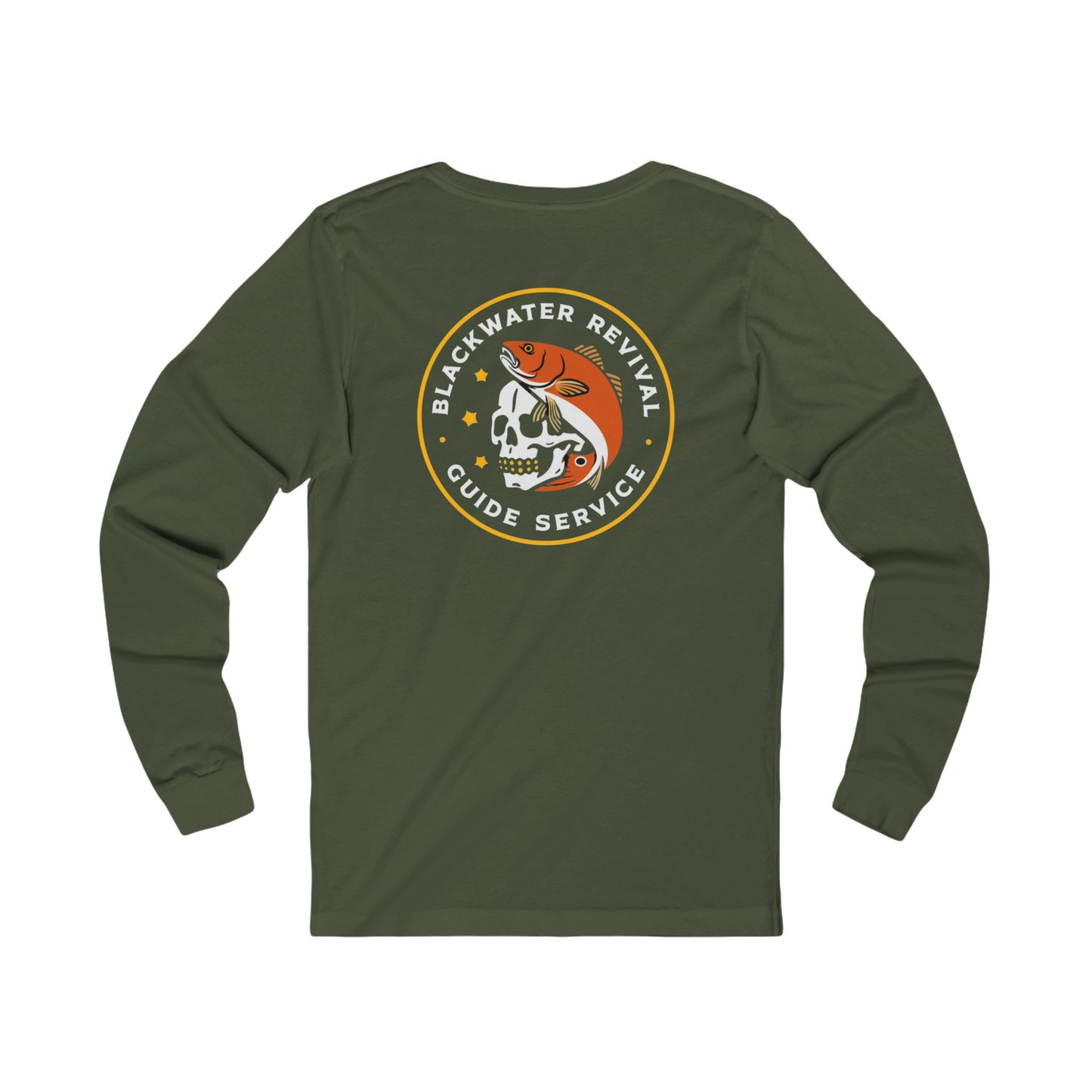 Blackwater Revival Guide Service Skull Logo- Long Sleeve Tee
