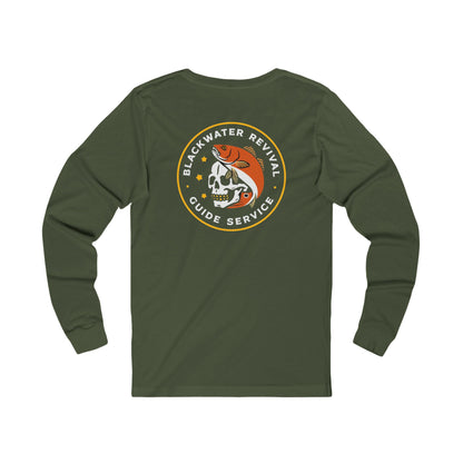 Blackwater Revival Guide Service Skull Logo- Long Sleeve Tee