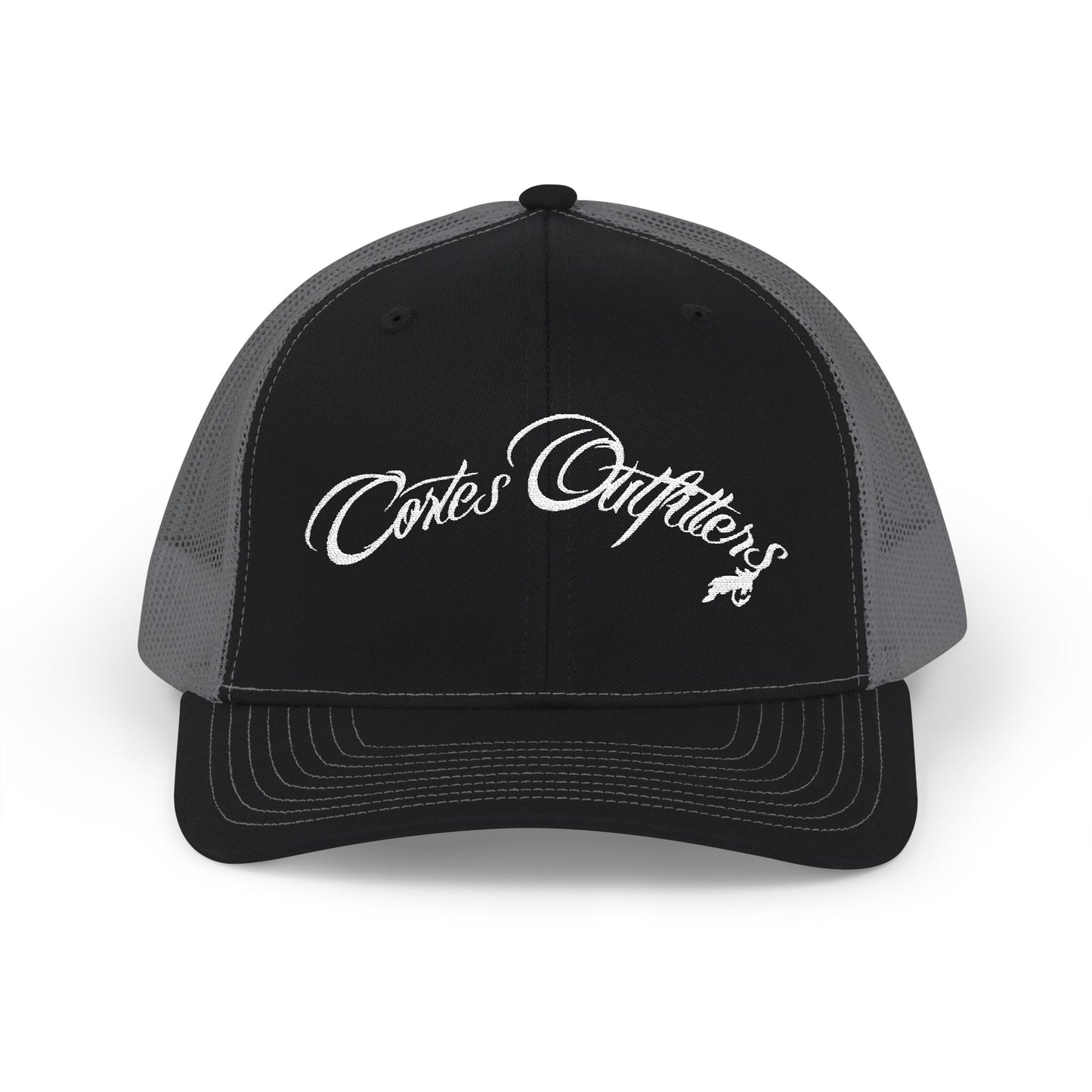 Embroidered Trucker Cap — 'Coates Outfitters' Script Snapback