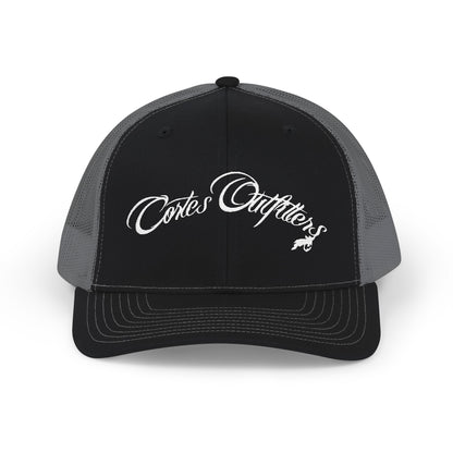 Embroidered Trucker Cap — 'Coates Outfitters' Script Snapback