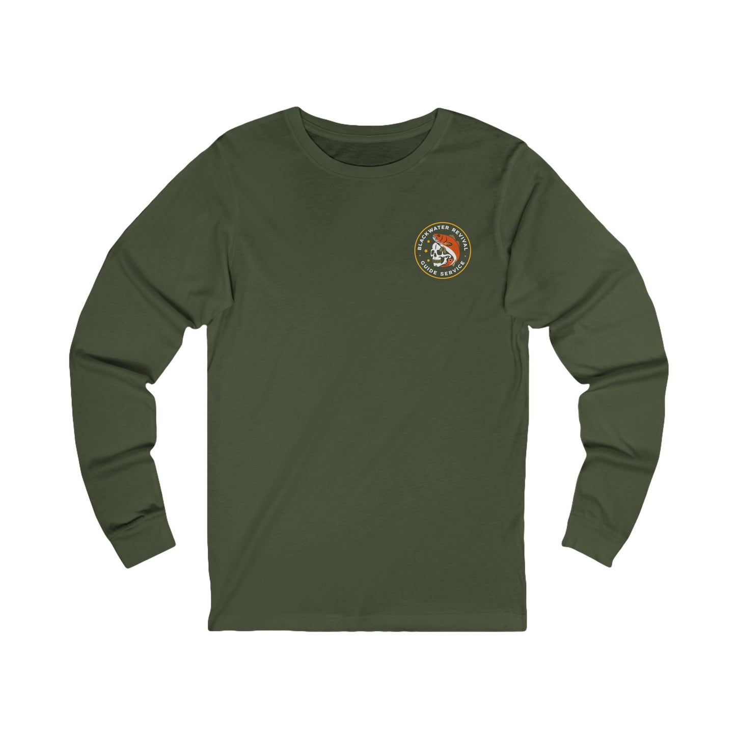 Blackwater Revival Guide Service Skull Logo- Long Sleeve Tee