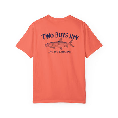 Two Boys Inn Fish Graphic T-Shirt — Andros Bahamas Beach Tee