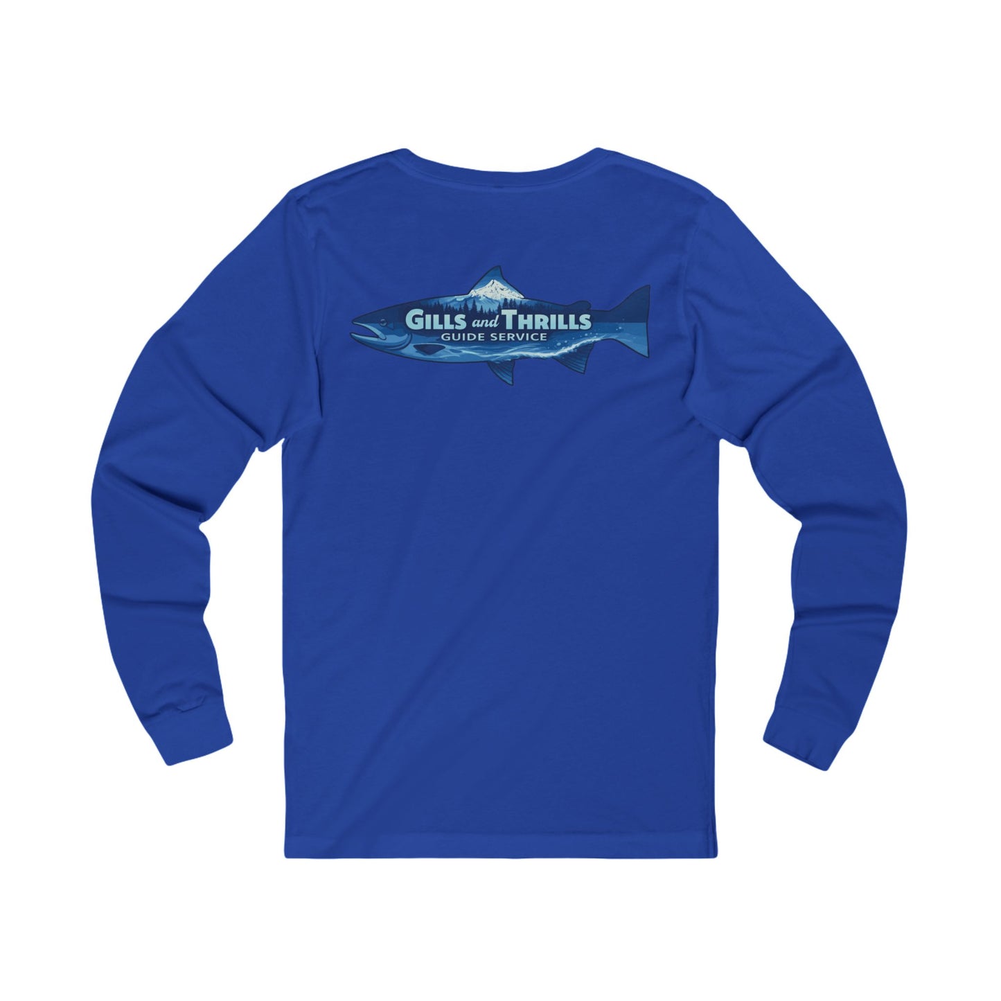 Long Sleeve Tee — 'Gills and Thrills' Fish Graphic