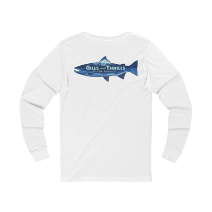 Long Sleeve Tee — 'Gills and Thrills' Fish Graphic