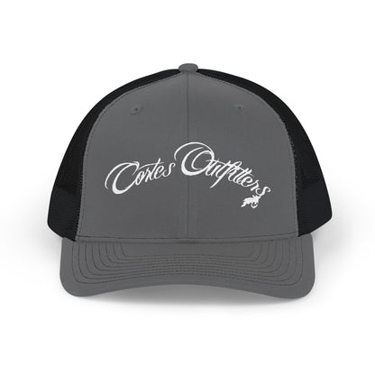 Embroidered Trucker Cap — 'Coates Outfitters' Script Snapback