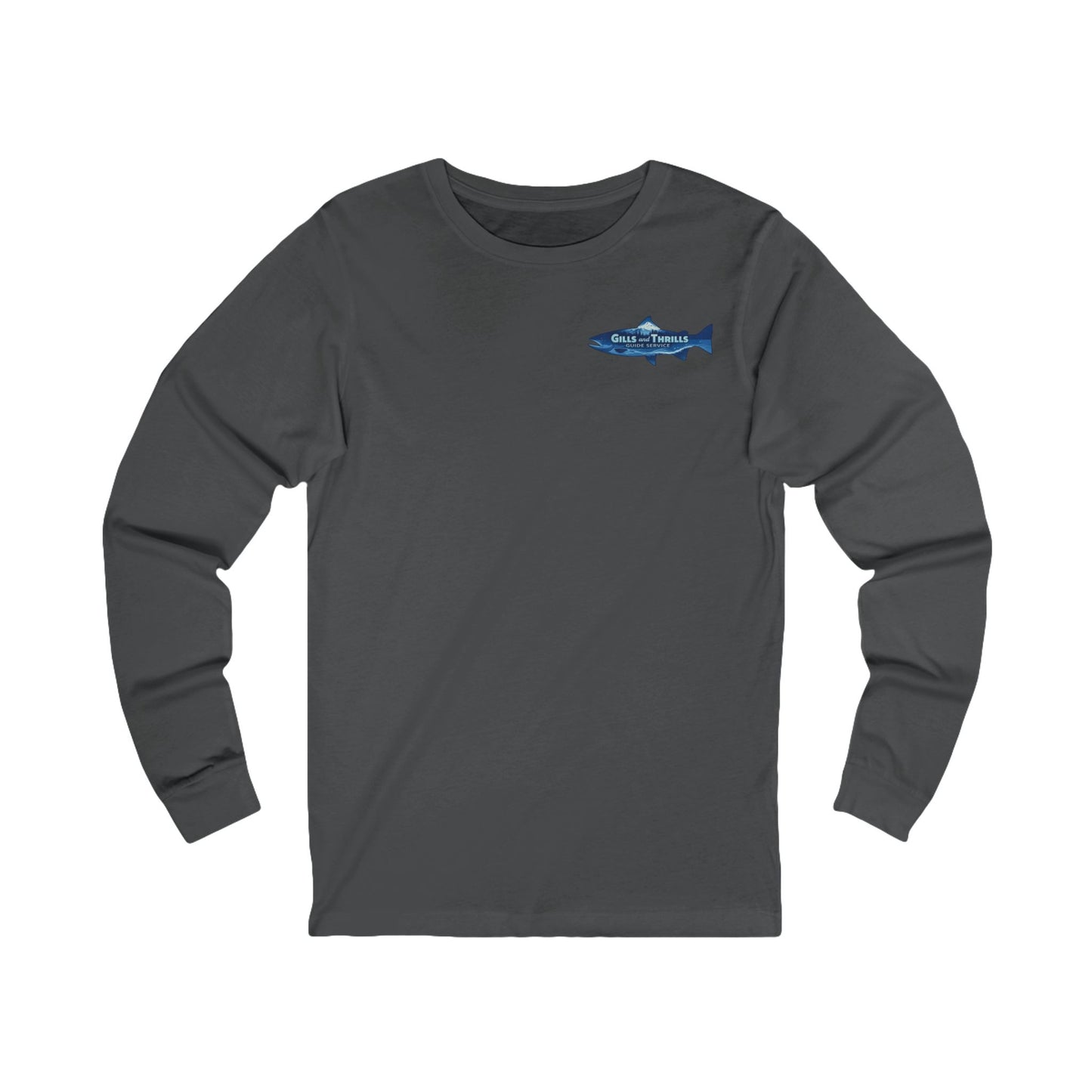 Long Sleeve Tee — 'Gills and Thrills' Fish Graphic