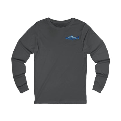 Long Sleeve Tee — 'Gills and Thrills' Fish Graphic