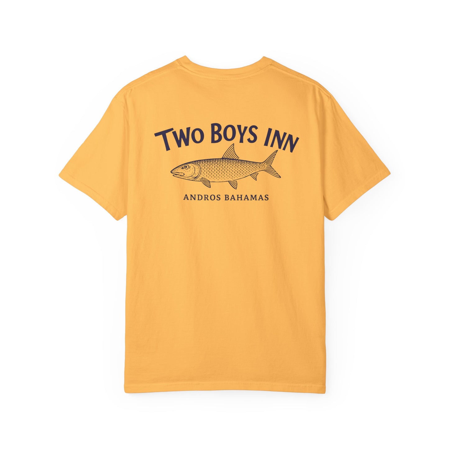 Two Boys Inn Fish Graphic T-Shirt — Andros Bahamas Beach Tee