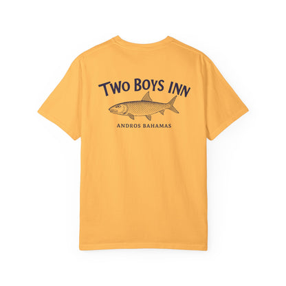 Two Boys Inn Fish Graphic T-Shirt — Andros Bahamas Beach Tee