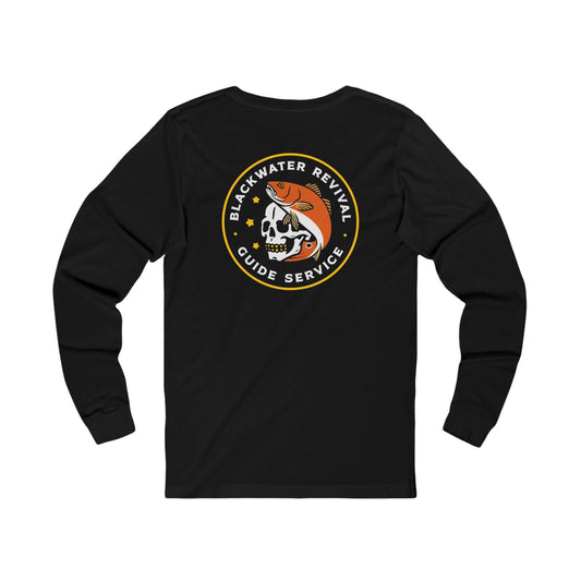 Blackwater Revival Guide Service Skull Logo- Long Sleeve Tee