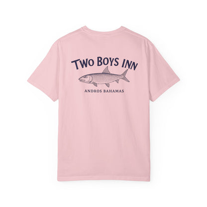 Two Boys Inn Fish Graphic T-Shirt — Andros Bahamas Beach Tee