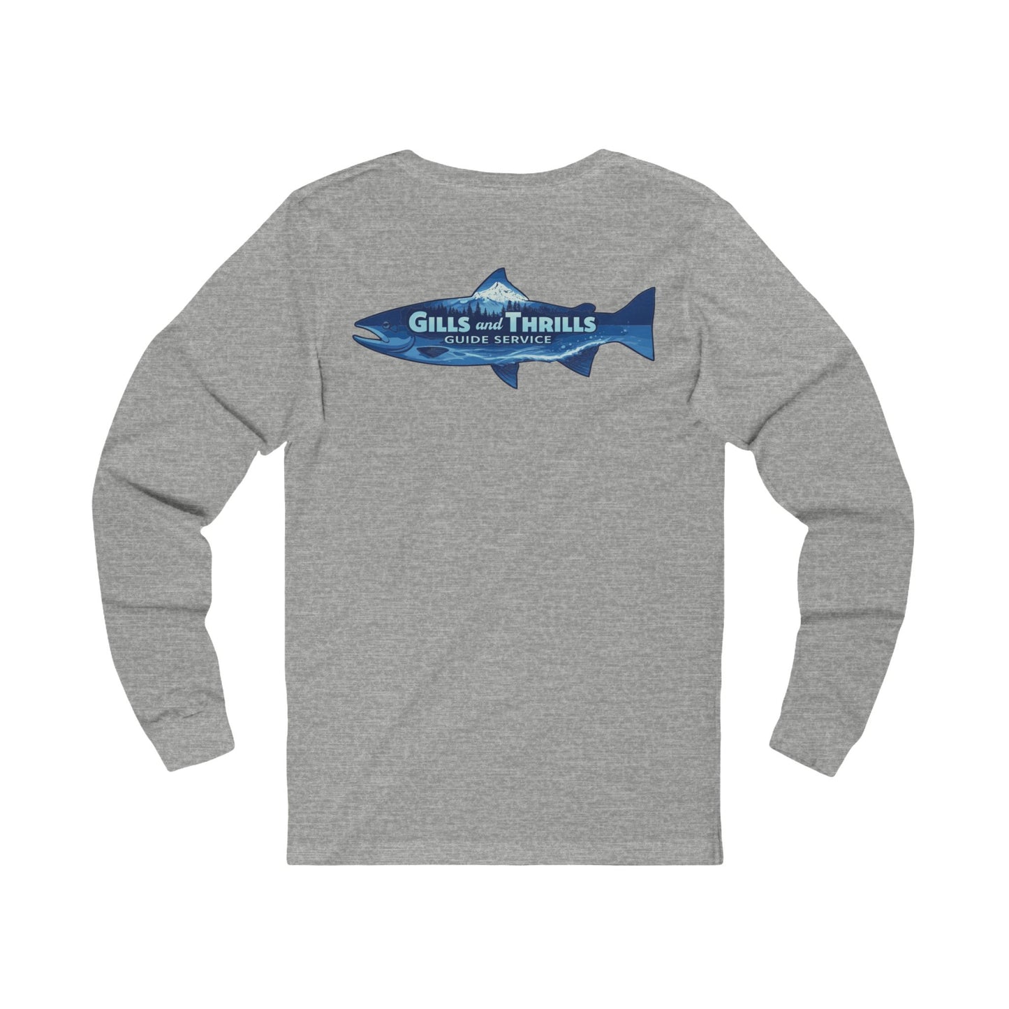 Long Sleeve Tee — 'Gills and Thrills' Fish Graphic