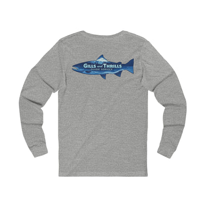 Long Sleeve Tee — 'Gills and Thrills' Fish Graphic