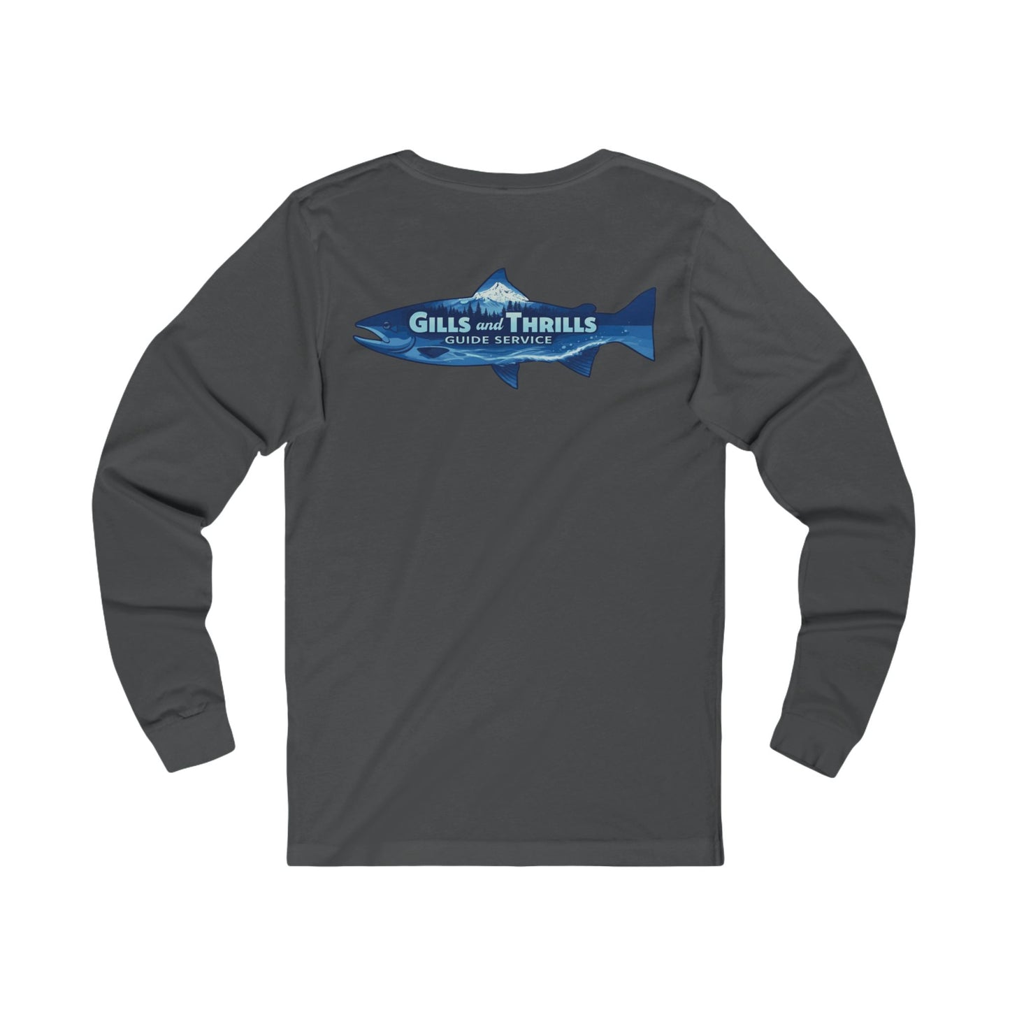Long Sleeve Tee — 'Gills and Thrills' Fish Graphic