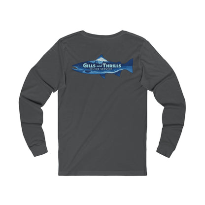 Long Sleeve Tee — 'Gills and Thrills' Fish Graphic