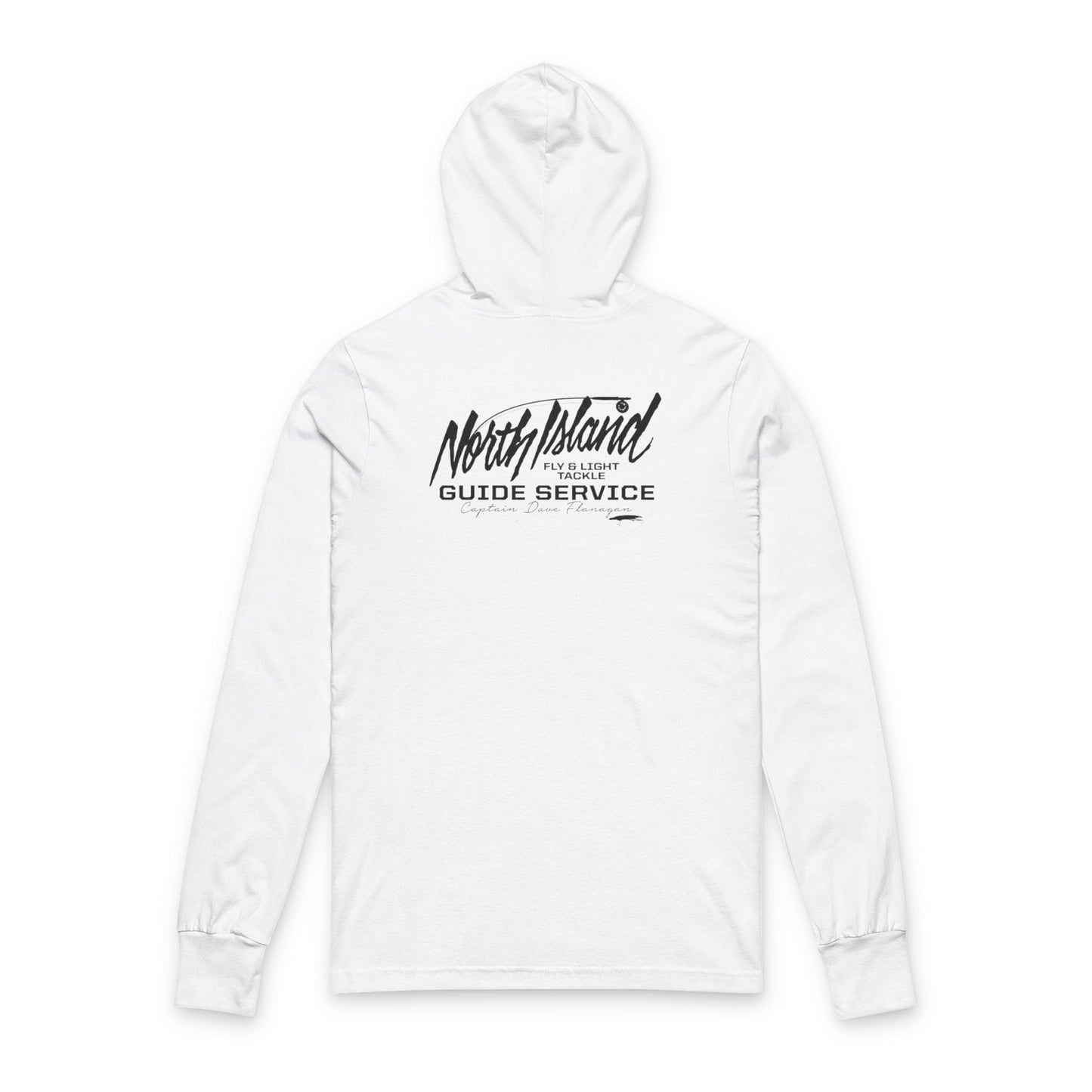 North Island Guide Service Hooded Tee (With Black Font)
