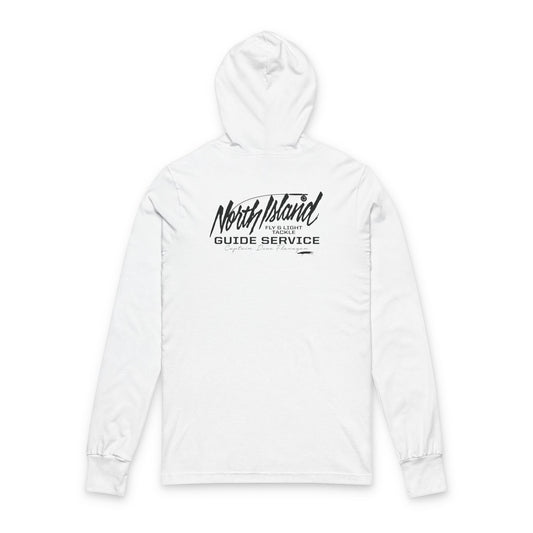 North Island Guide Service Hooded Tee (With Black Font)