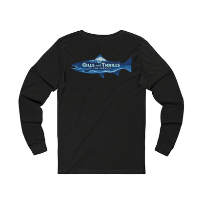 Long Sleeve Tee — 'Gills and Thrills' Fish Graphic