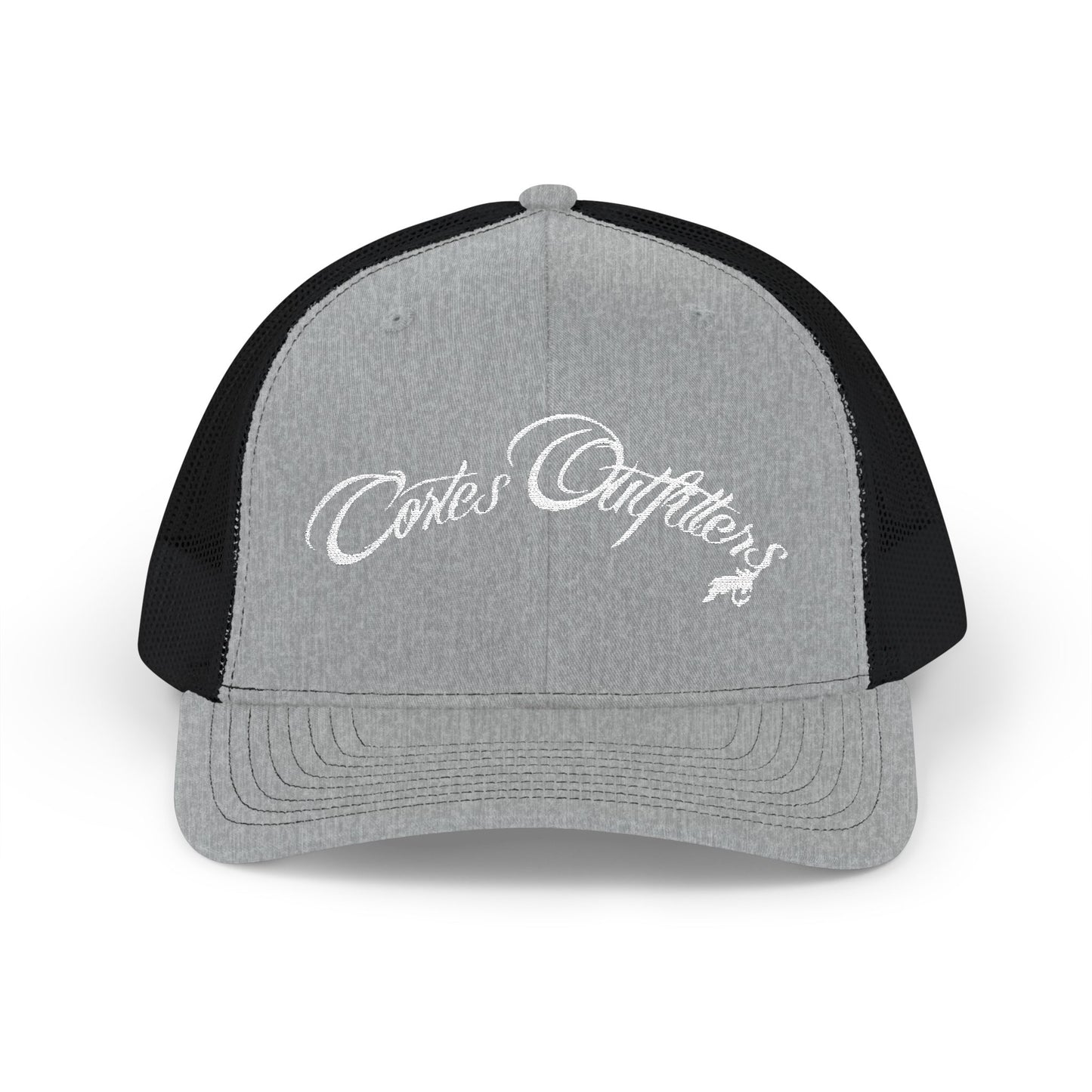 Embroidered Trucker Cap — 'Coates Outfitters' Script Snapback