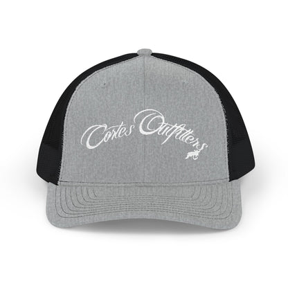 Embroidered Trucker Cap — 'Coates Outfitters' Script Snapback
